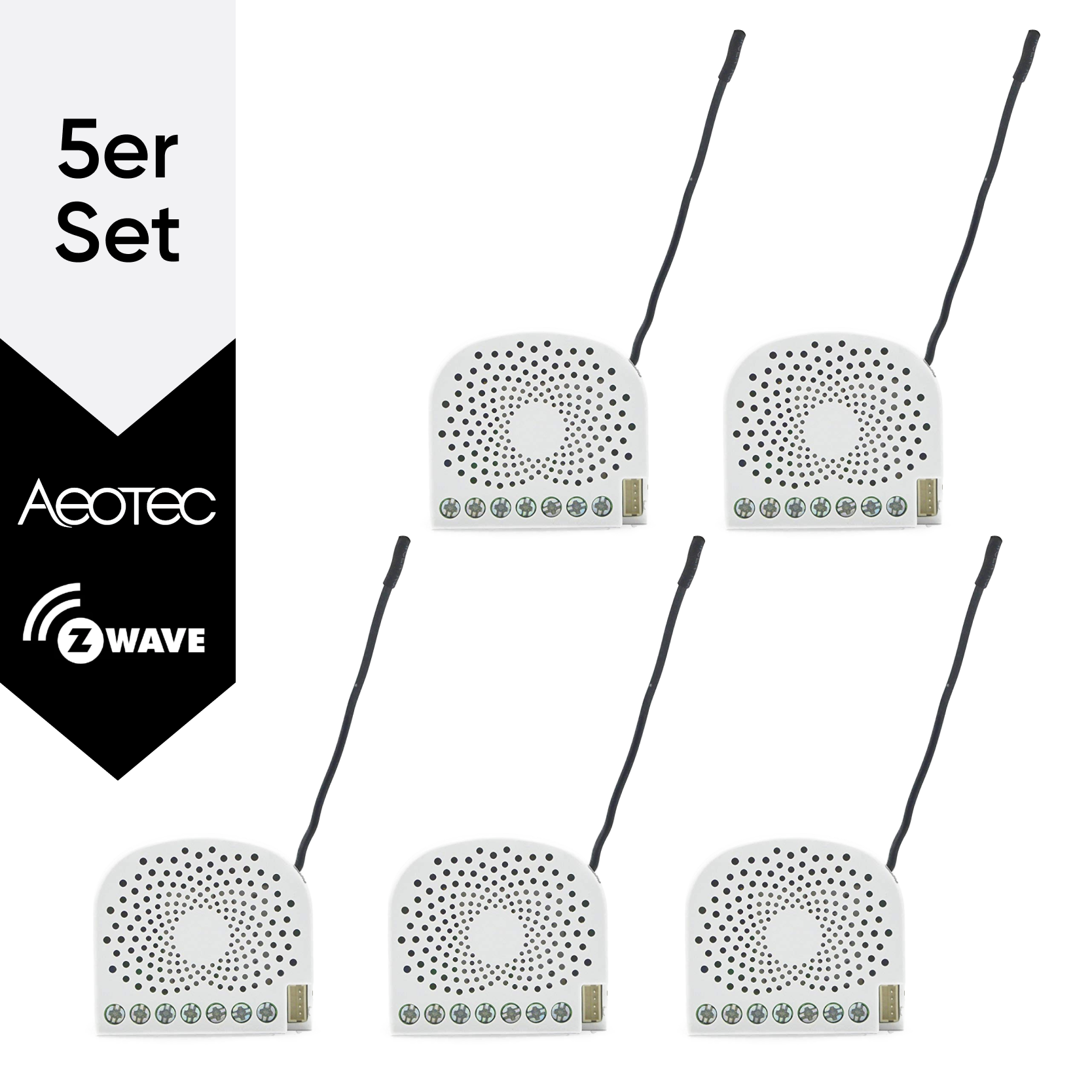 Aeotec Dual Nano Switch - Bundle (5er Pack)