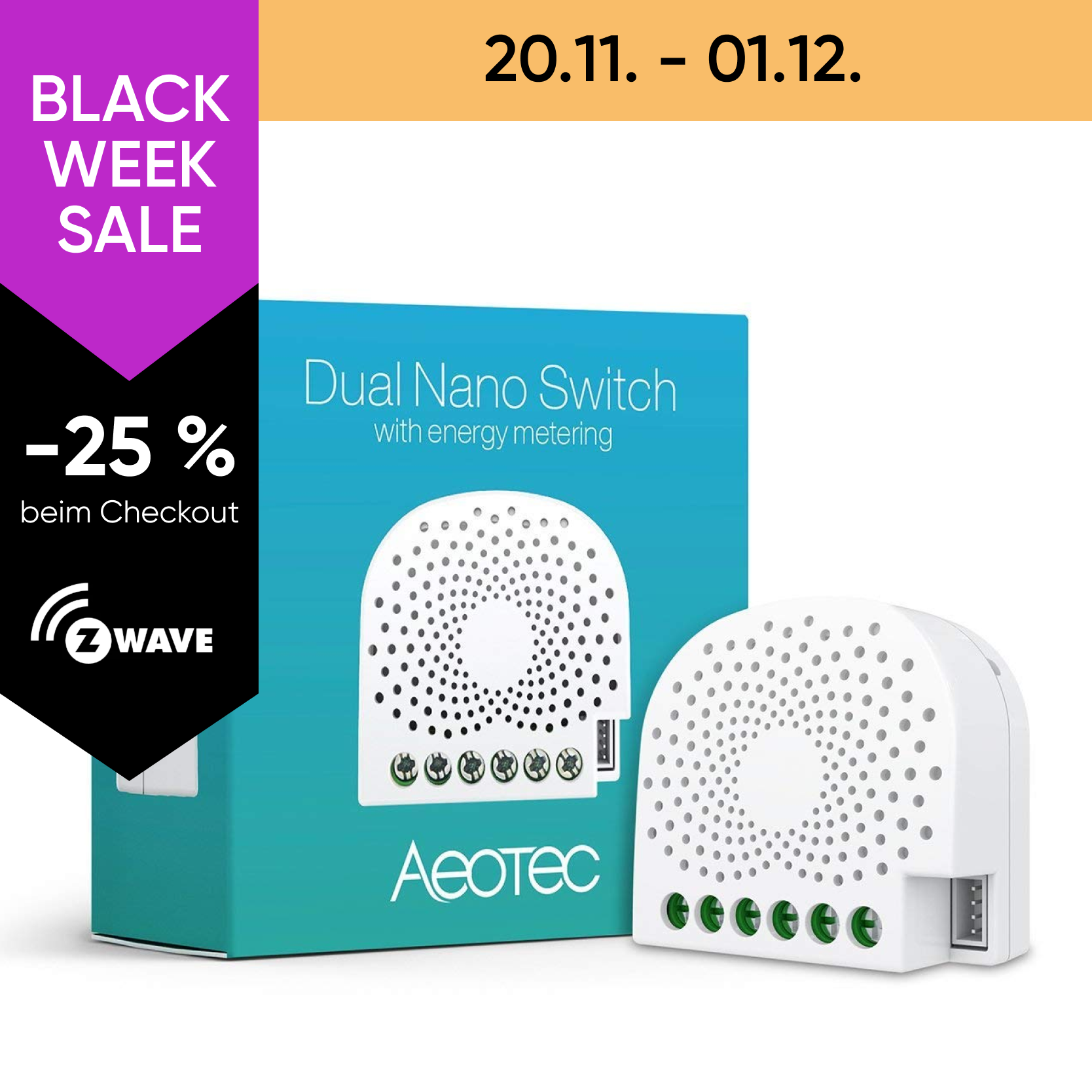 Aeotec Dual Nano Switch (Energiemessfunktion)